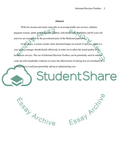 Informed Decision Toolbox