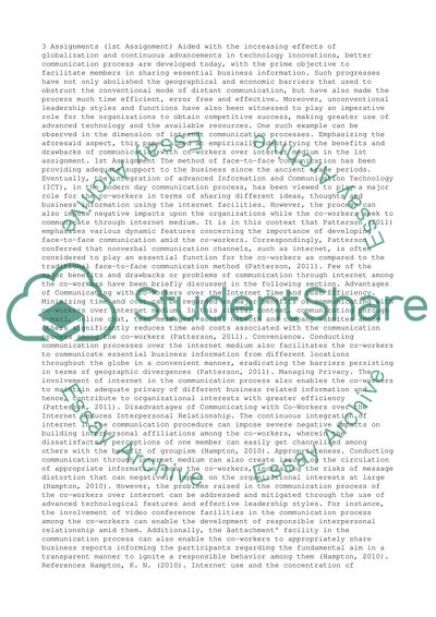 New ways of communication