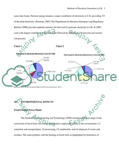 Electricity Generation in the UK