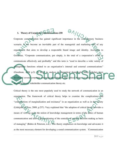 Corporate Communication