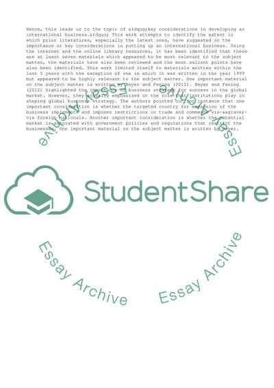 The Key Considerations When Developing International Business