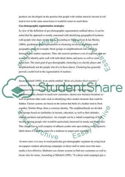 Geo-demographic Segmentation