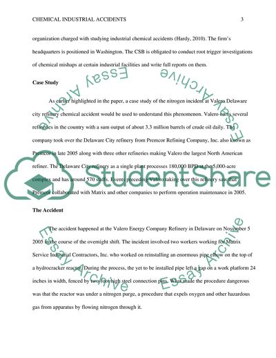 Chemical Industrial Accidents