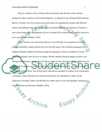 Colonialism essay