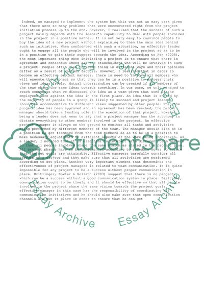 Being an Effective Project Manager