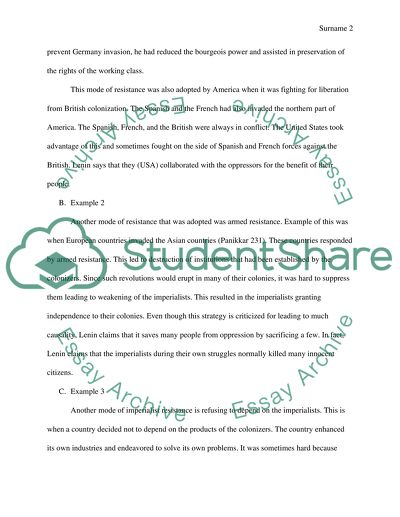 The Ambitions of Colonialists and Imperialists