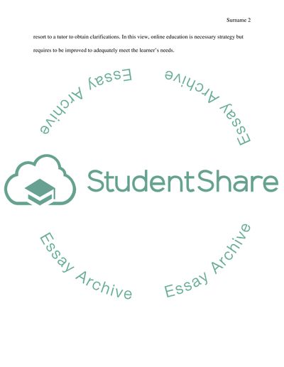 Online Education as an Agent of Transformation