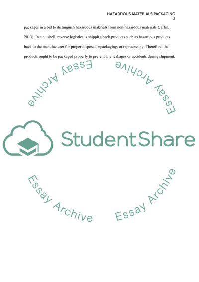 Hazardous Materials Packaging -351 Forum 4