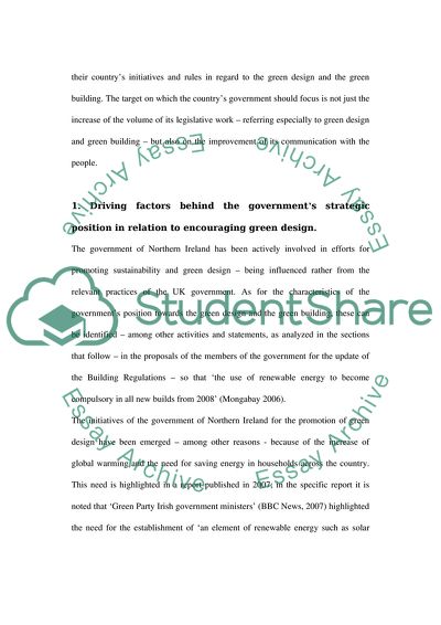 Promoting Green Design in Northern Ireland