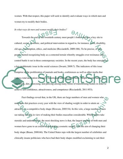 In What Ways Do Men and Women Modify Their Bodies