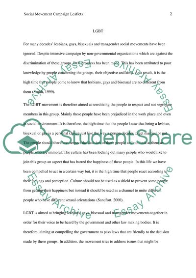 Social movement campaign leaflets