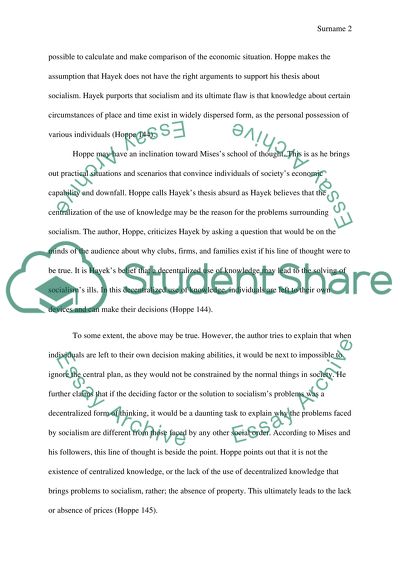 Socialism: A Property or Knowledge Problem