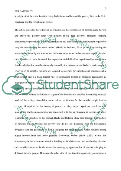 Bureaucracy: Child-Care Subsidies and Their Effect on Family Well-Being