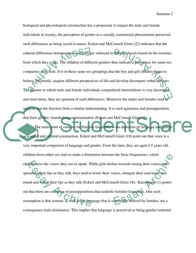 Language as dialect, language and gender in the classroom