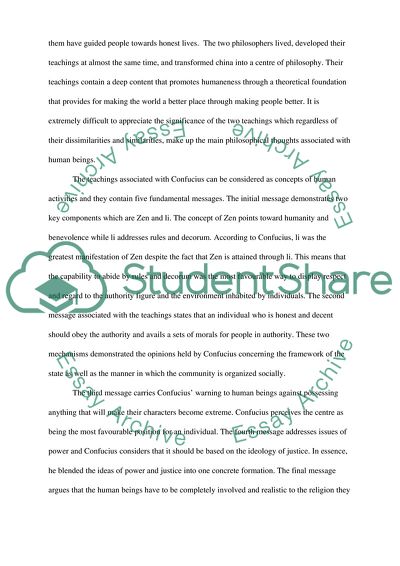 Comparison between Confucius and Lao Tzu