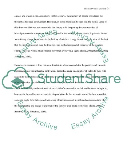 History of Wireless Electricity