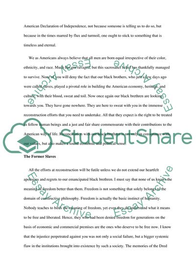 My Plan for Reconstruction