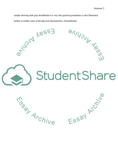 Hornblende Andesite Rock Characteristics