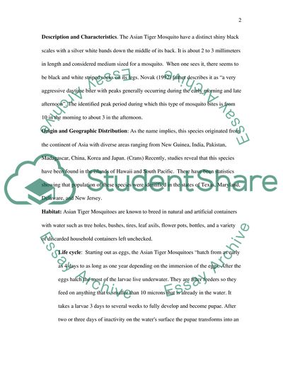 Diverse Reactions of The Asian Tiger Mosquito