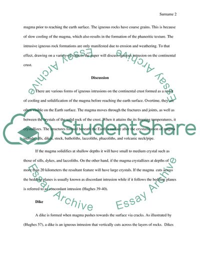 Igneous Intrusions in the Continental Crust