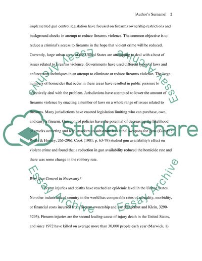 Gun Control Policies in the US