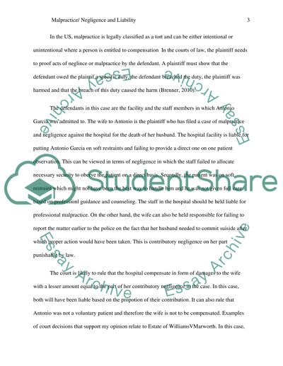 Malpractice/Negligence and Liability