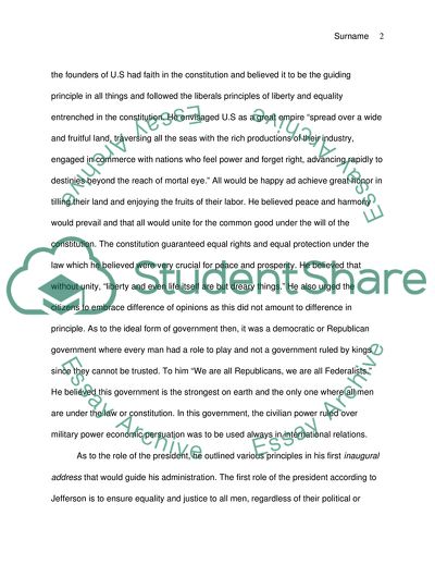 Jefferson and the Presidency