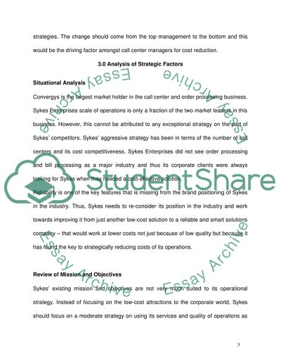 Sykes Enterprises Case Study