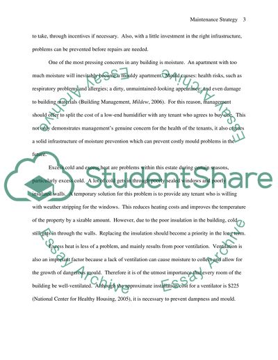 Maintenance Strategy for an Inner City Estate