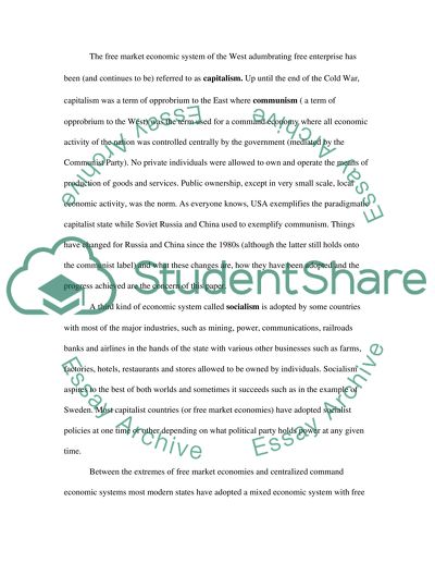 Economic Systems in the USSR and in China since the 1980s