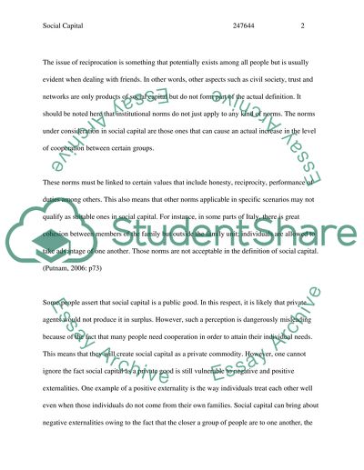 Phenomenon and Structure of Social Capital