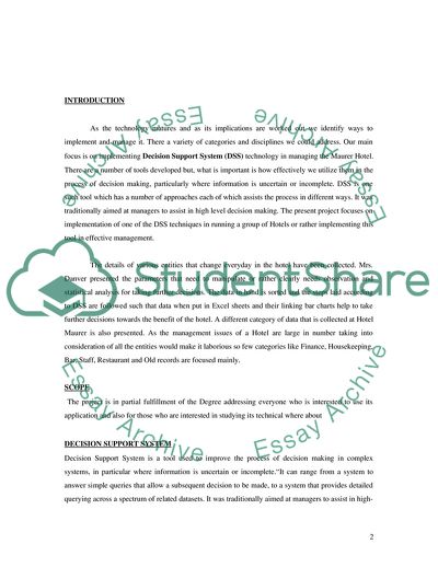 Decision Support System