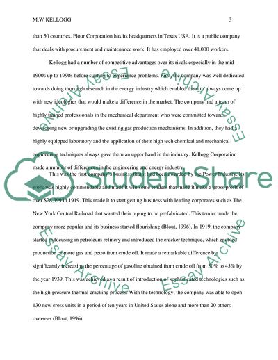 Kellogg and the Oil Industry