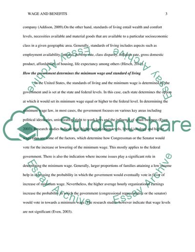 Wage and Benefits in the USA