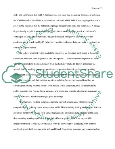 Who should we hire Education vs. experience