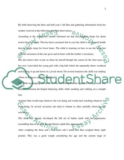 Holistic Profile of 3 and a Half Years Old Girl