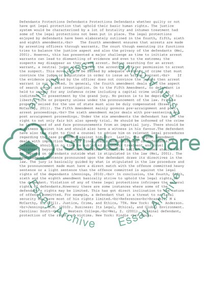 Defendant Protections