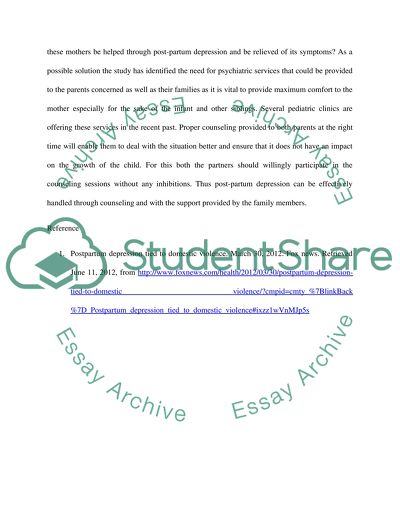 Postpartum depression research paper picture