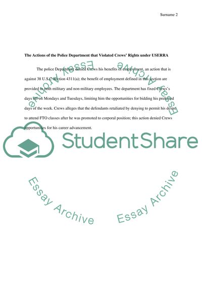 Ryan P Crews v The City of MT Vernon