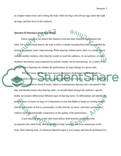 Learning about Dance