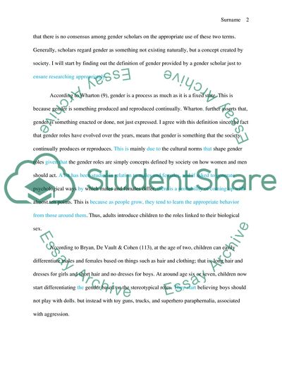 Gender Roles and Socialization