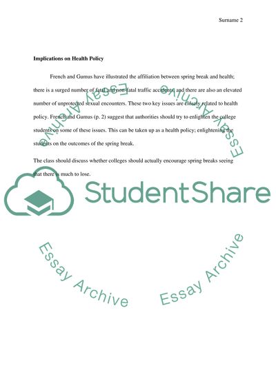 Fast Times at Spring Break by Gumus and French