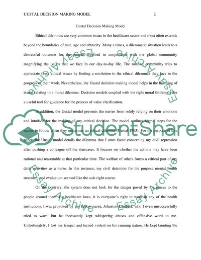 Uustal Decision Making Model