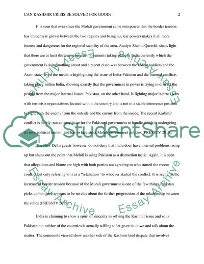 Can Kashmir Crisis be Solved for Good