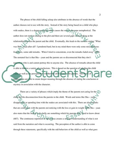 Analysis of The Child Who Raised Poisonous Snakes by Can Xue