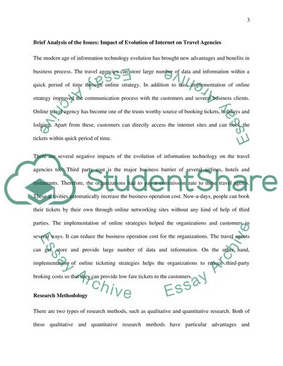 Evolution of the internet and the impacts on travel agencies