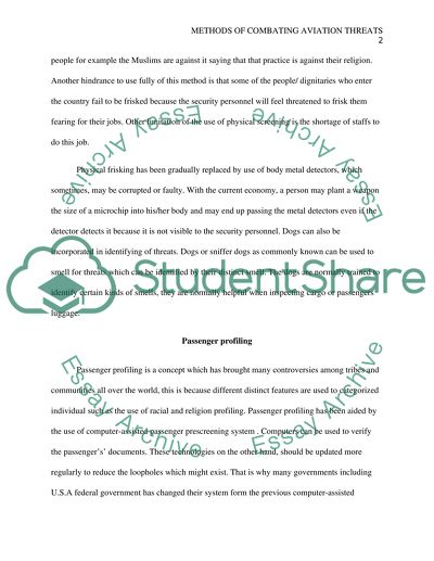 The Process of the Passenger Profiling
