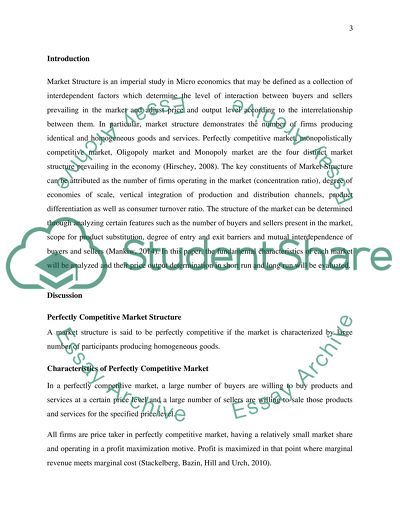 Market Structure in Micro Economics
