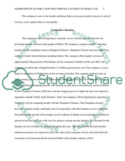 Marketing Scheme for a New Self Service Laundry in Dubai, UAE