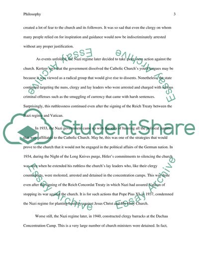 Relationship between Catholic Church and Nazi Regime